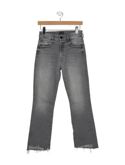 Pre-owned Mother High-rise Flared Jeans In Gray