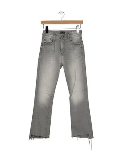 Pre-owned Mother High-rise Flared Jeans In Gray
