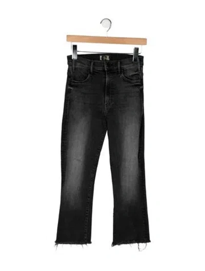 Pre-owned Mother High-rise Flared Jeans In Gray