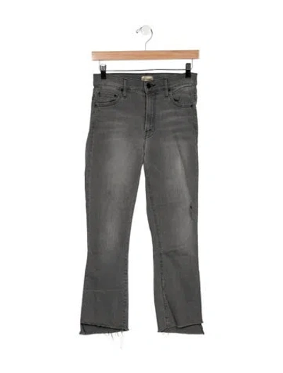 Pre-owned Mother High-rise Flared Jeans In Gray
