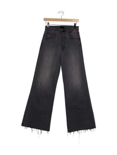Pre-owned Mother High-rise Flared Jeans In Gray