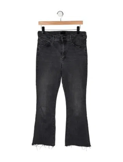 Pre-owned Mother High-rise Flared Jeans In Gray