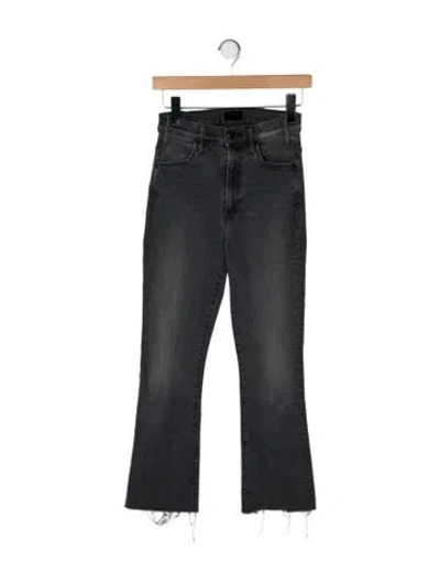 Pre-owned Mother High-rise Flared Jeans In Gray
