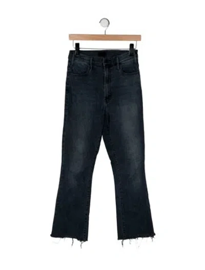 Pre-owned Mother High-rise Flared Jeans In Gray