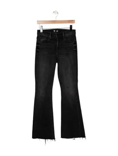Pre-owned Mother High-rise Flared Jeans In Gray