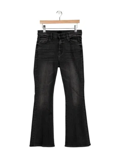 Pre-owned Mother High-rise Flared Jeans In Gray