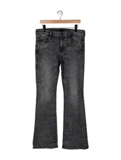 Pre-owned Mother High-rise Flared Jeans In Gray