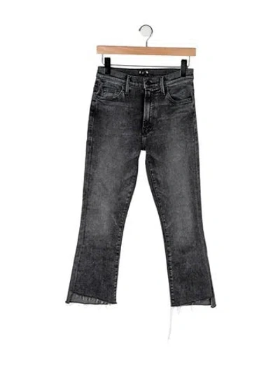 Pre-owned Mother High-rise Flared Jeans In Gray
