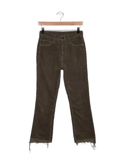 Pre-owned Mother High-rise Flared Jeans In Gray