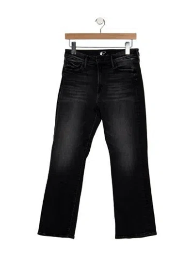 Pre-owned Mother High-rise Flared Jeans In Gray