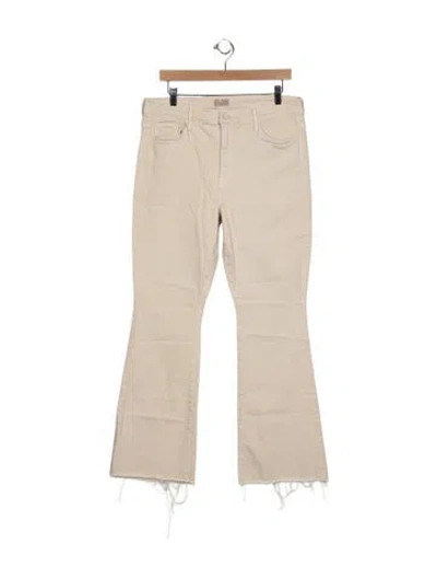 Pre-owned Mother High-rise Flared Jeans In Gray