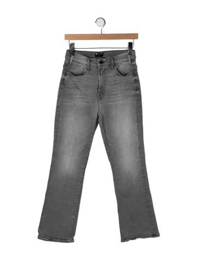 Pre-owned Mother High-rise Flared Jeans In Gray