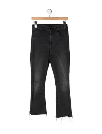 Pre-owned Mother High-rise Flared Jeans In Gray