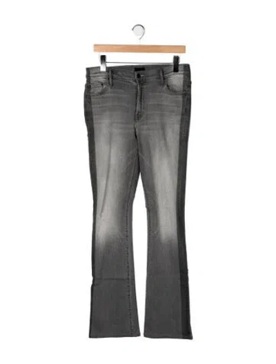 Pre-owned Mother High-rise Flared Jeans In Gray