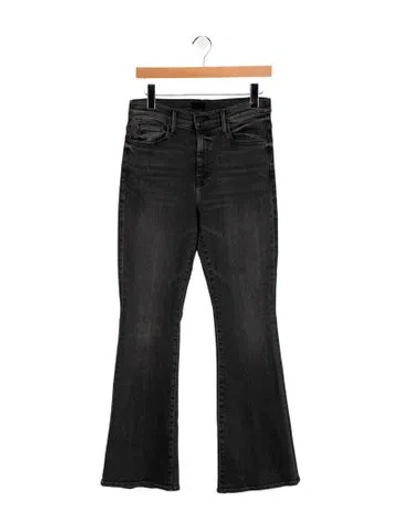 Pre-owned Mother High-rise Flared Jeans In Gray