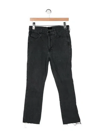 Pre-owned Mother High-rise Flared Jeans In Gray