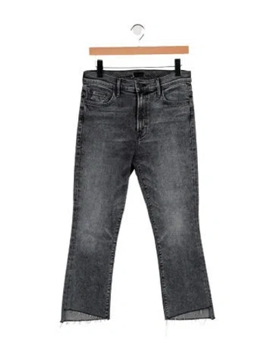 Pre-owned Mother High-rise Flared Jeans In Gray