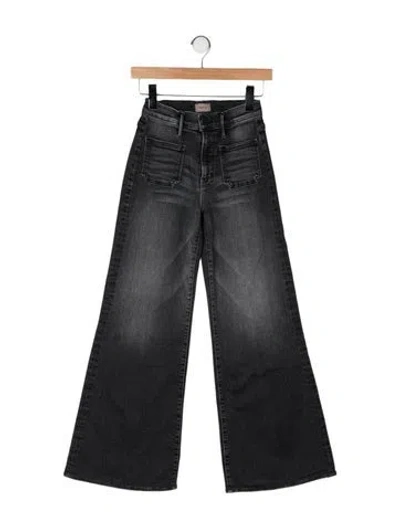 Pre-owned Mother High-rise Flared Jeans In Gray