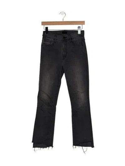 Pre-owned Mother High-rise Flared Jeans In Gray