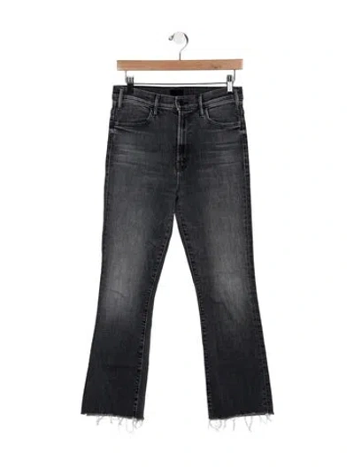 Pre-owned Mother High-rise Flared Jeans In Gray