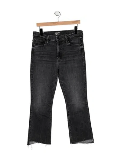 Pre-owned Mother High-rise Flared Jeans In Gray