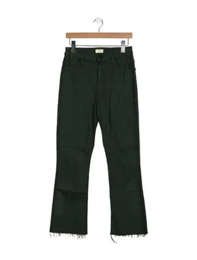 Pre-owned Mother High-rise Flared Jeans In Green