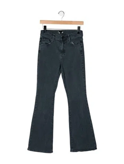 Pre-owned Mother High-rise Flared Jeans In Green