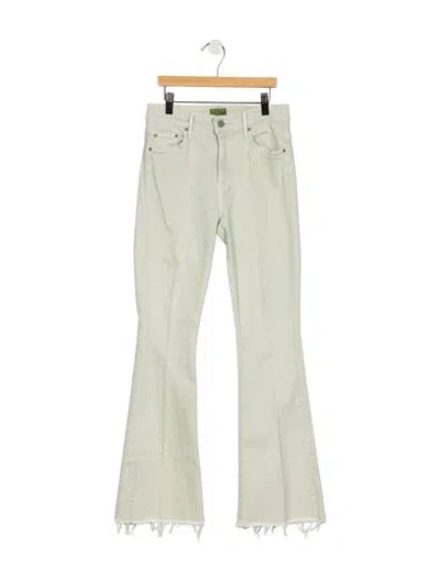 Pre-owned Mother High-rise Flared Jeans In Green