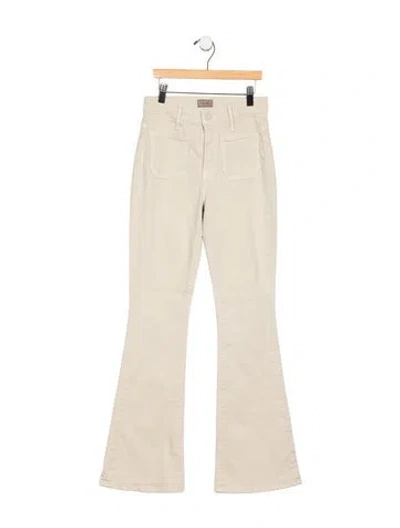 Pre-owned Mother High-rise Flared Jeans In Grey