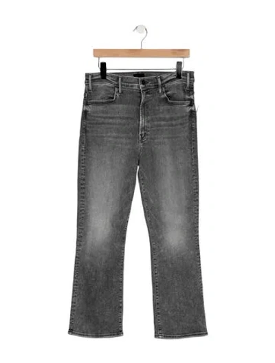 Pre-owned Mother High-rise Flared Jeans In Grey
