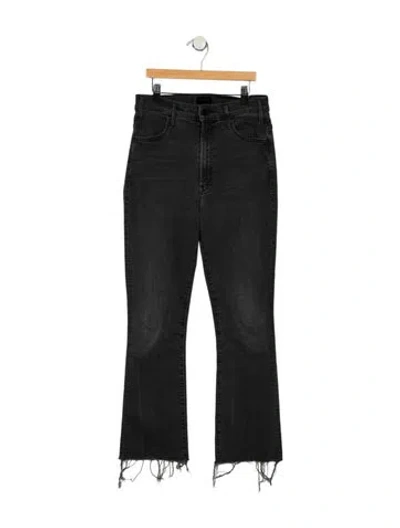 Pre-owned Mother High-rise Flared Jeans In Grey