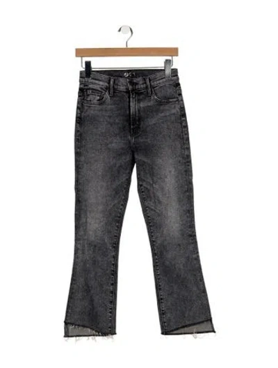Pre-owned Mother High-rise Flared Jeans In Grey
