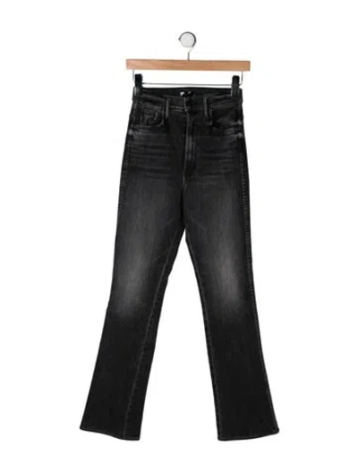 Pre-owned Mother High-rise Flared Jeans In Grey
