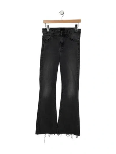 Pre-owned Mother High-rise Flared Jeans In Grey
