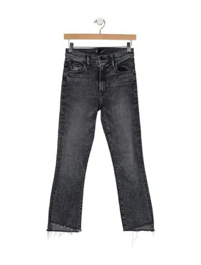 Pre-owned Mother High-rise Flared Jeans In Grey