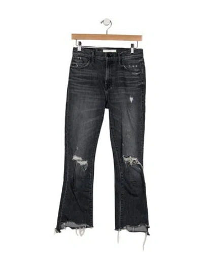 Pre-owned Mother High-rise Flared Jeans In Grey