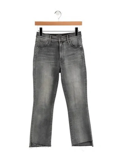 Pre-owned Mother High-rise Flared Jeans In Grey