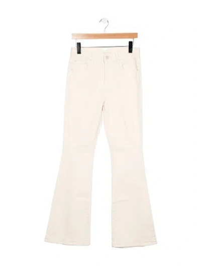 Pre-owned Mother High-rise Flared Jeans In Neutral