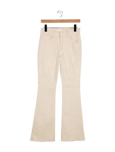 Pre-owned Mother High-rise Flared Jeans In Neutral
