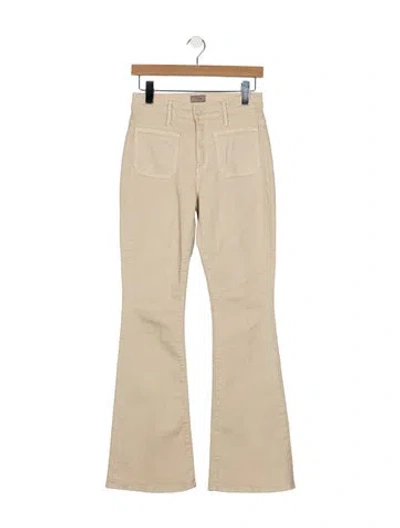 Pre-owned Mother High-rise Flared Jeans In Neutral