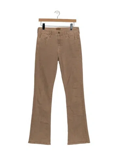 Pre-owned Mother High-rise Flared Jeans In Neutral