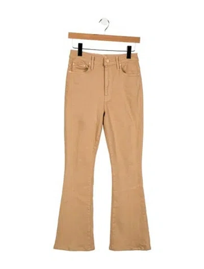 Pre-owned Mother High-rise Flared Jeans In Neutral