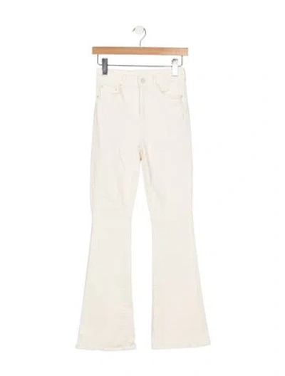 Pre-owned Mother High-rise Flared Jeans In Neutral