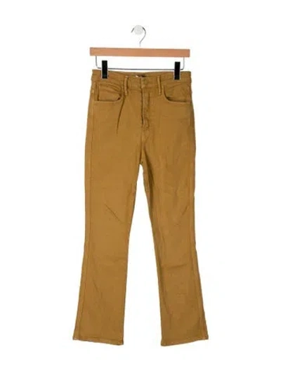 Pre-owned Mother High-rise Flared Jeans In Neutral