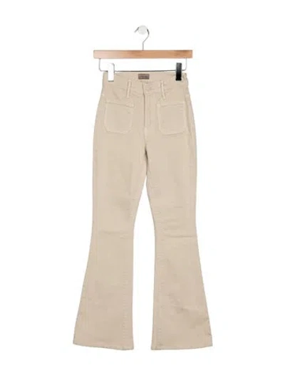 Pre-owned Mother High-rise Flared Jeans In Neutral