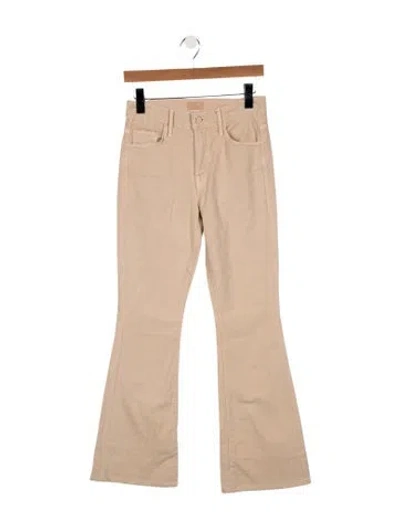 Pre-owned Mother High-rise Flared Jeans In Neutral