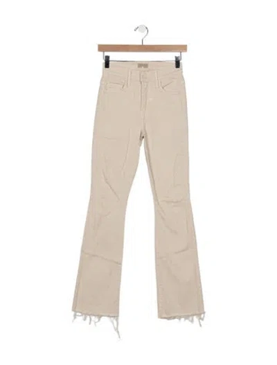 Pre-owned Mother High-rise Flared Jeans In Neutral