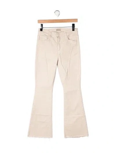 Pre-owned Mother High-rise Flared Jeans In Neutral