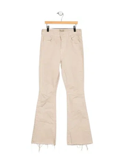 Pre-owned Mother High-rise Flared Jeans In Neutral