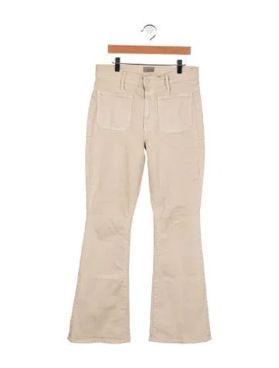 Pre-owned Mother High-rise Flared Jeans In Neutral